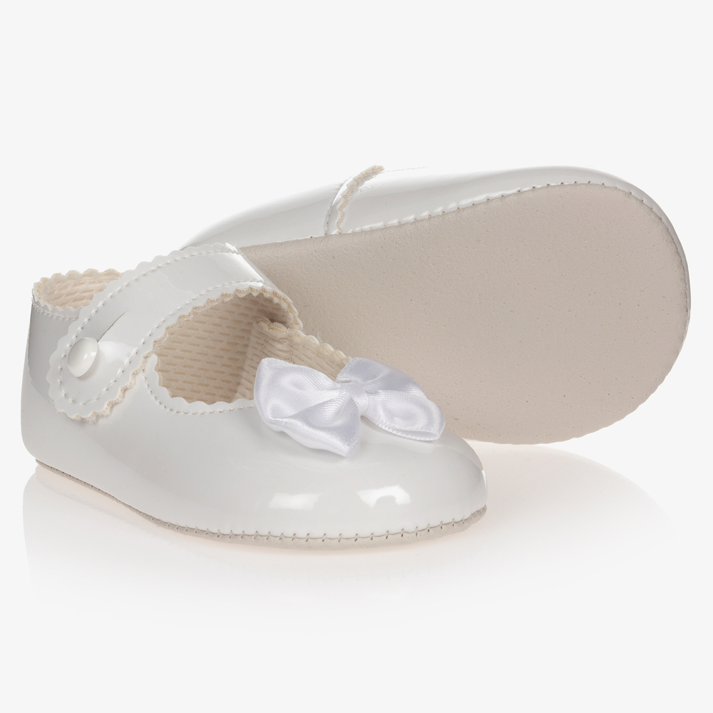 Early Days Baypods - White Patent Pre-Walker Shoes | Childrensalon
