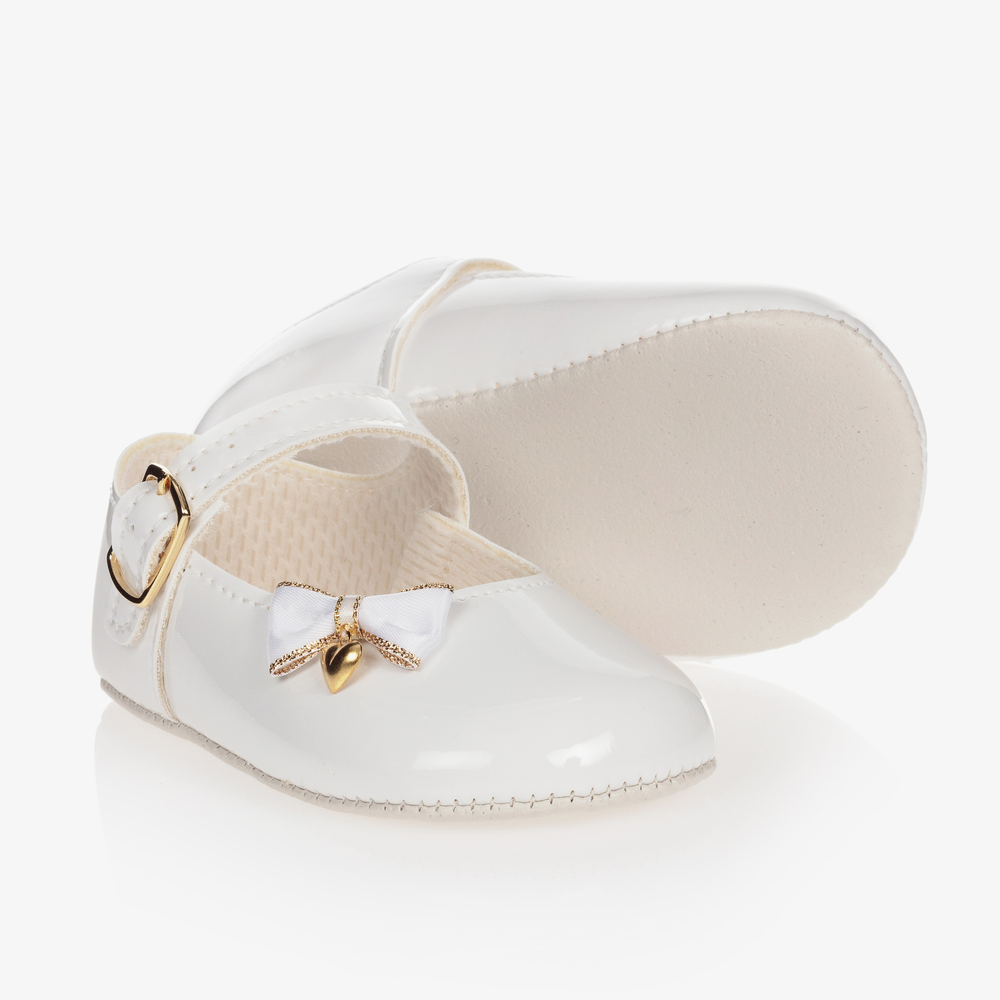 Early Days - White Patent Pre-Walker Shoes  | Childrensalon