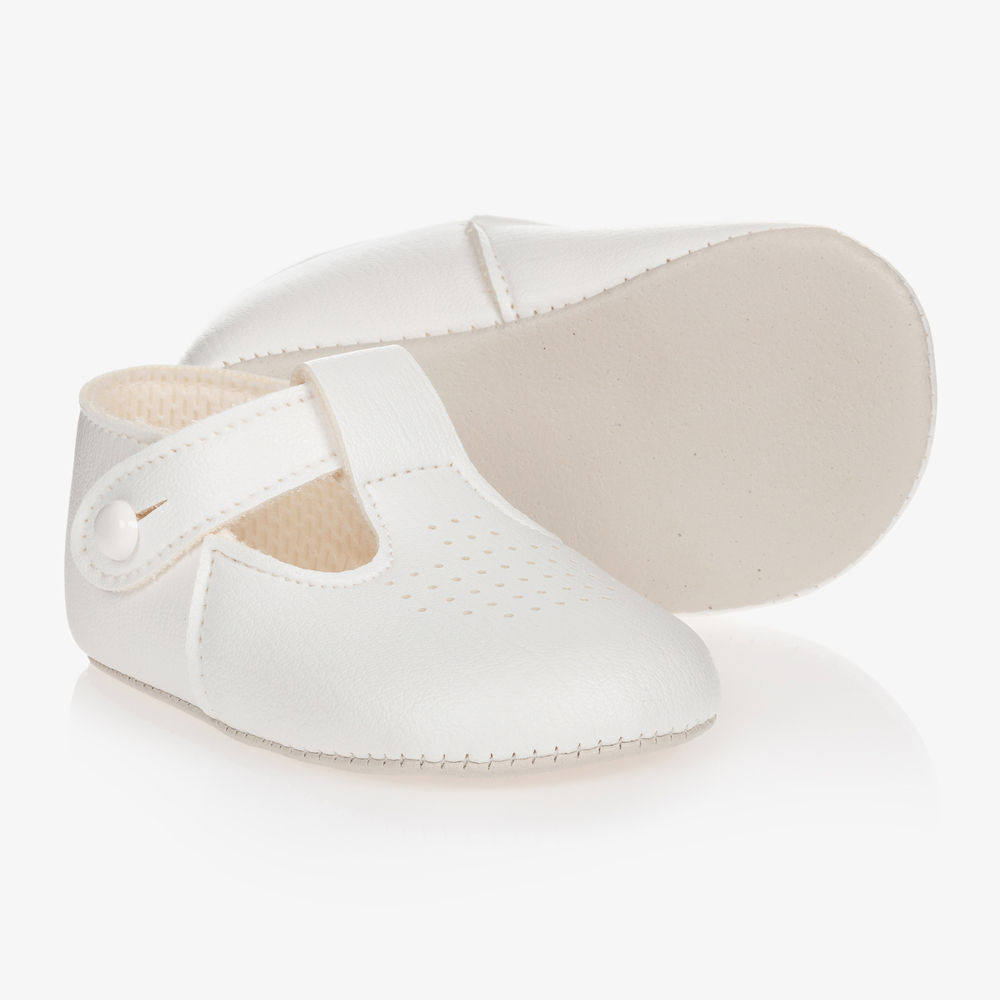 Early Days Baypods - حذاء لون أبيض لمرحلة ما قبل المشي | Childrensalon