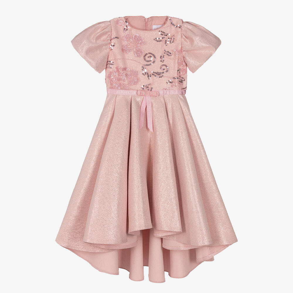 EIRENE - Girls Pink Sequin & Beaded Dress | Childrensalon