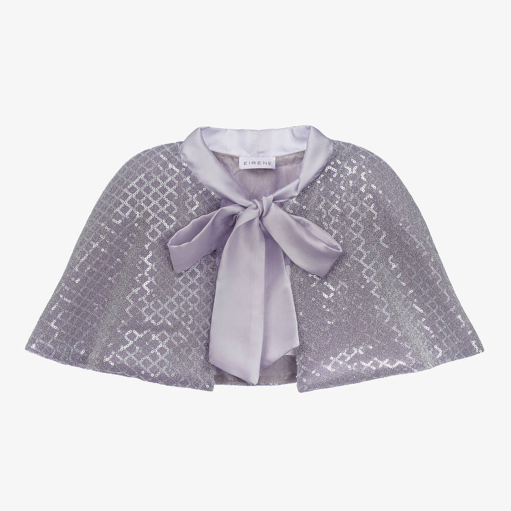 EIRENE - Girls Purple Sequinned Cape | Childrensalon