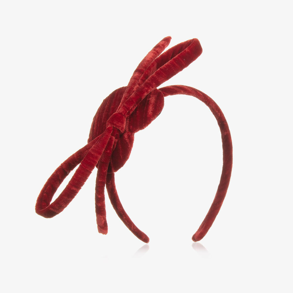 EIRENE - Girls Red Velvet Headband | Childrensalon