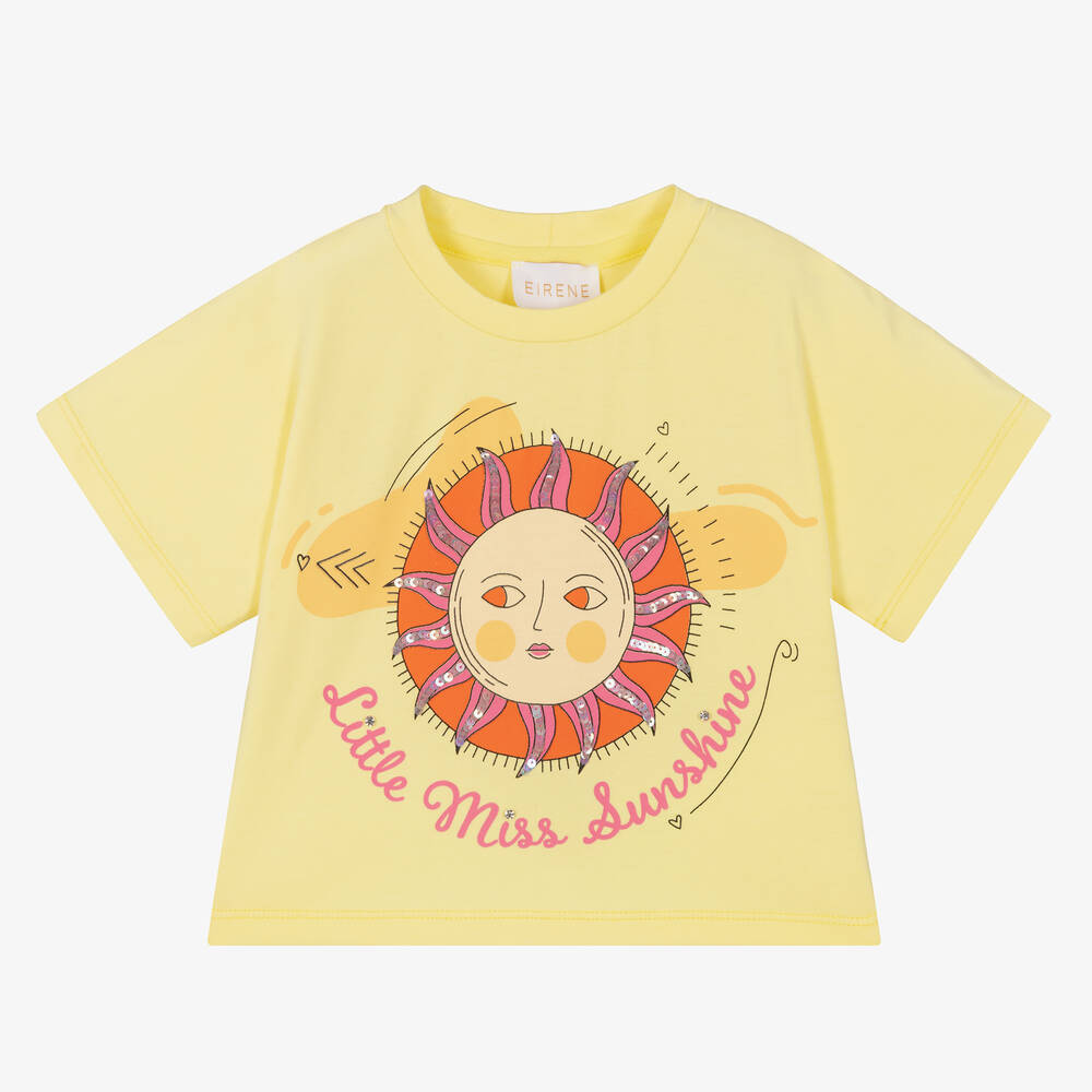 Eirene Babies' Girls Yellow Sunshine T-shirt