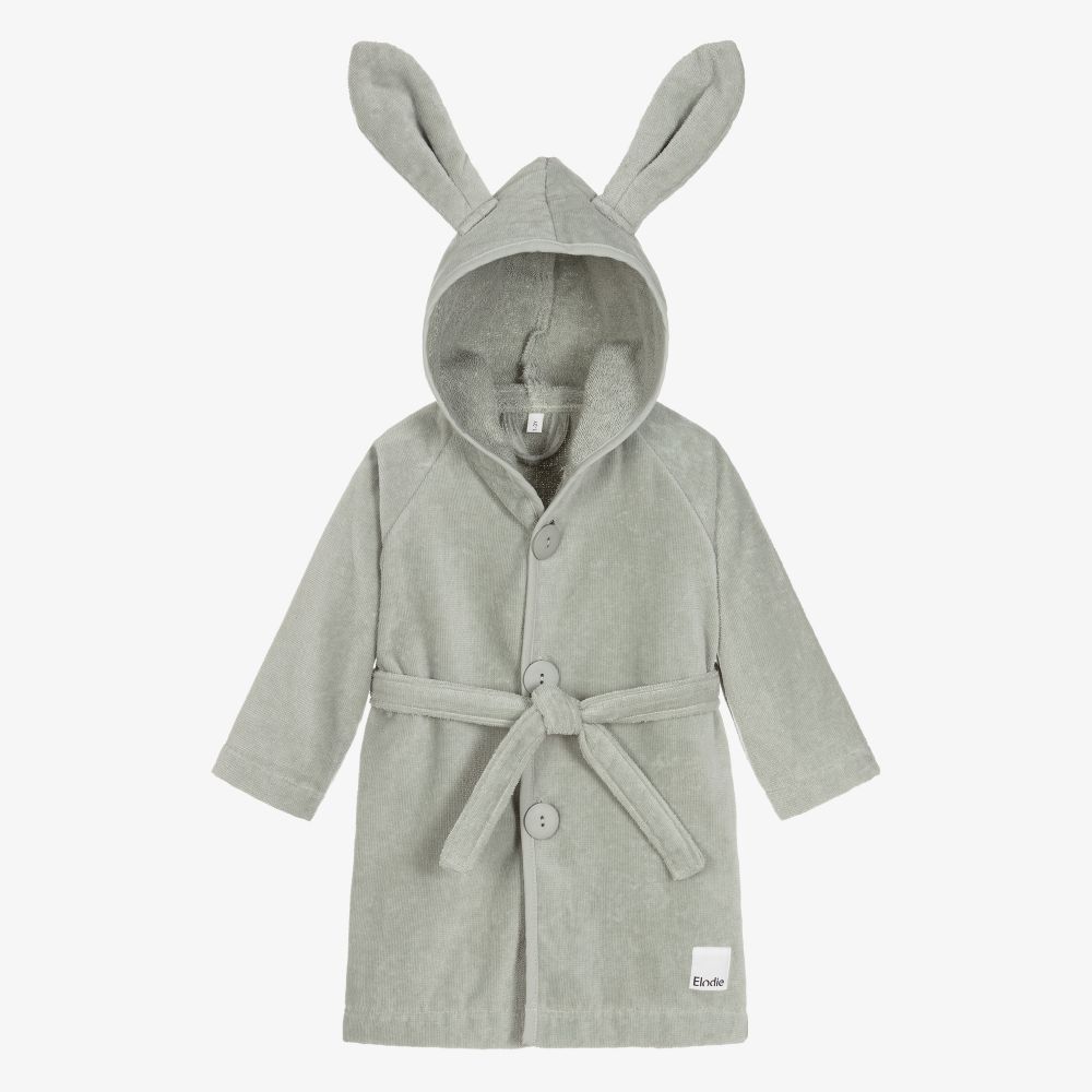 Elodie - Green Velour Rabbit Bathrobe | Childrensalon