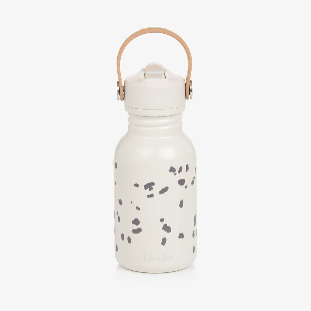 Elodie - Ivory Dalmatian Dots Water Bottle (16cm) | Childrensalon