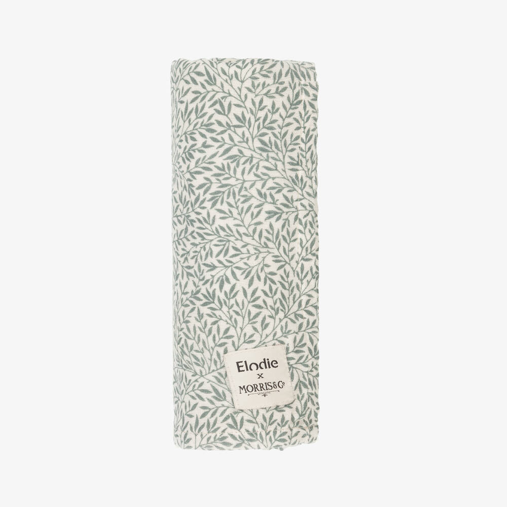 Elodie - Ivory & Green William Morris Muslin (80cm) | Childrensalon