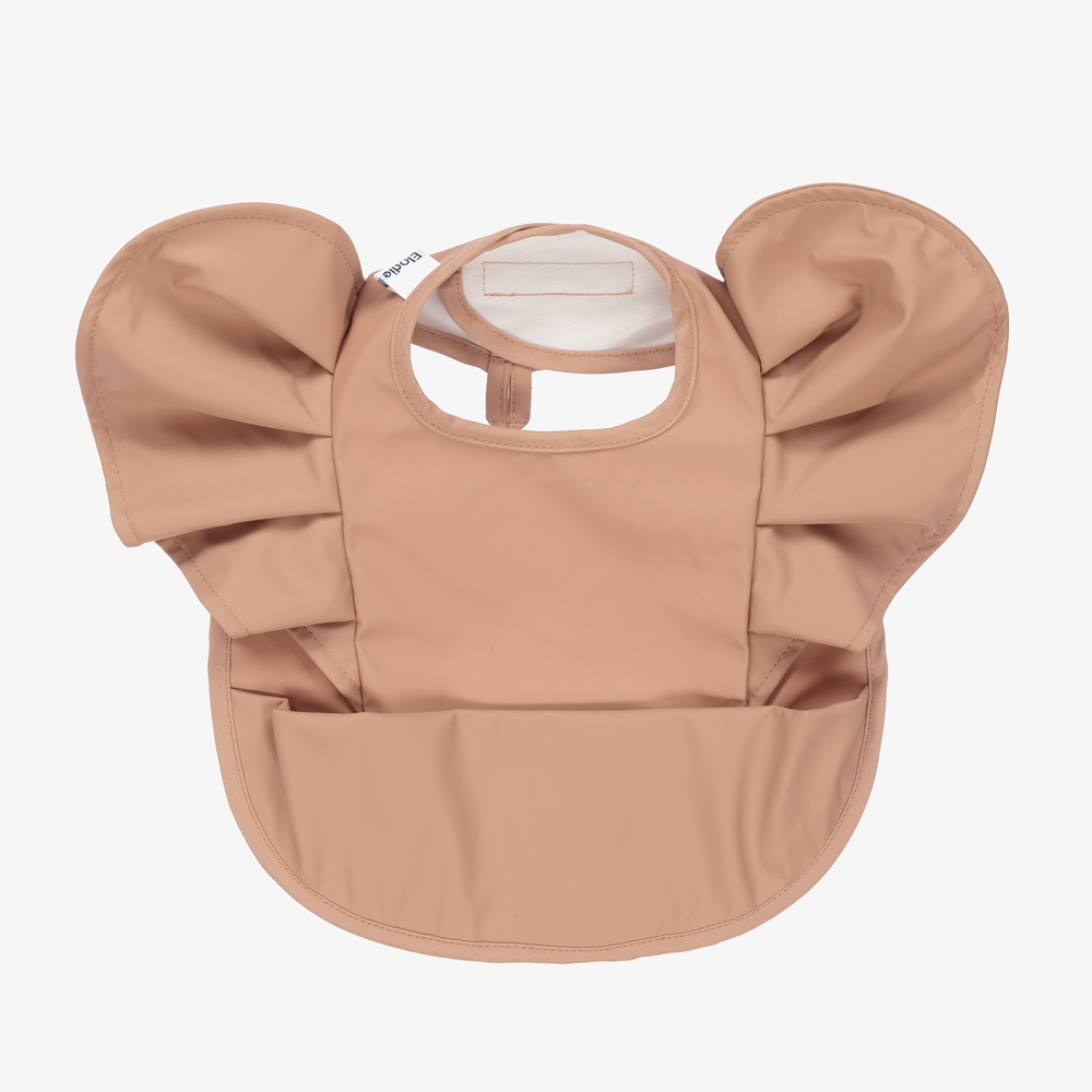 Elodie - Розовый нагрудник с рюшами для малышей | Childrensalon