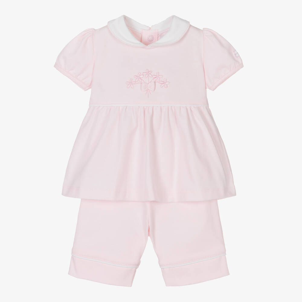 Shop Emile Et Rose Baby Girls Pink Cotton Shorts Set
