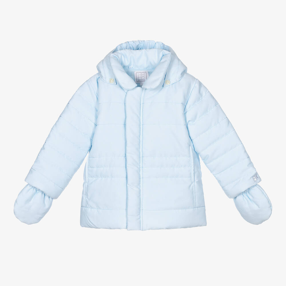 Emile et Rose - Pale Blue Padded Baby Jacket | Childrensalon