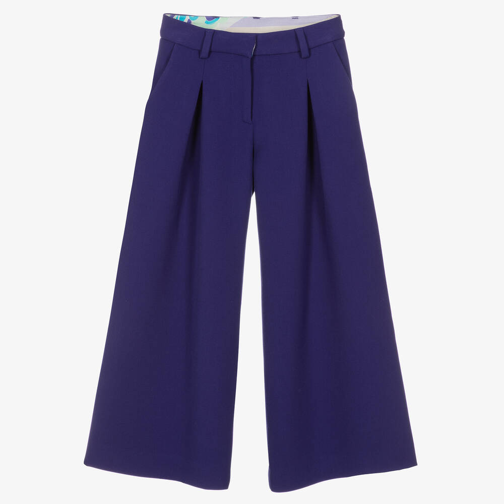 Emilio Pucci - Широкие фиолетовые брюки Lilly | Childrensalon