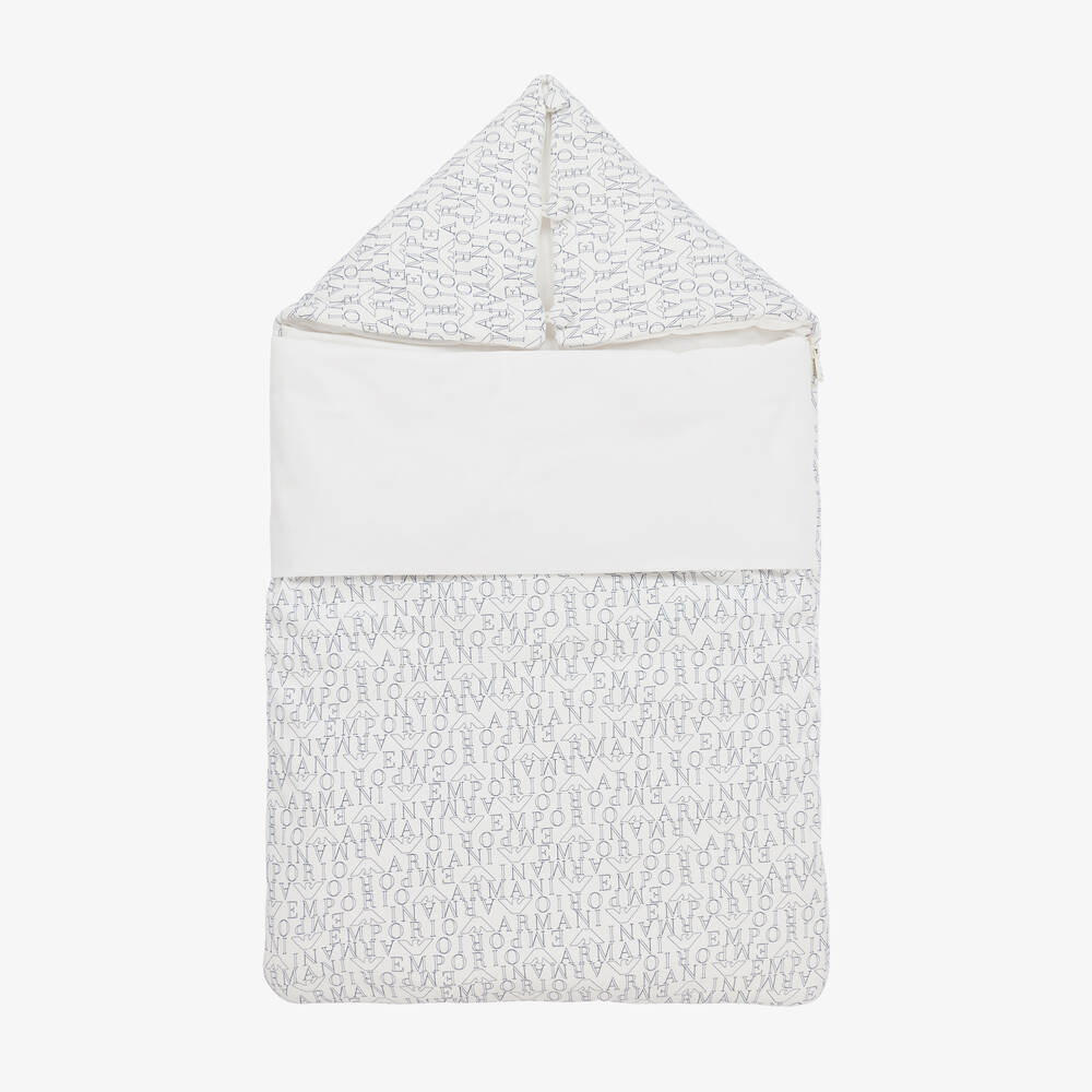 Emporio Armani - Baby Boys Ivory Cotton Nest (71cm) | Childrensalon