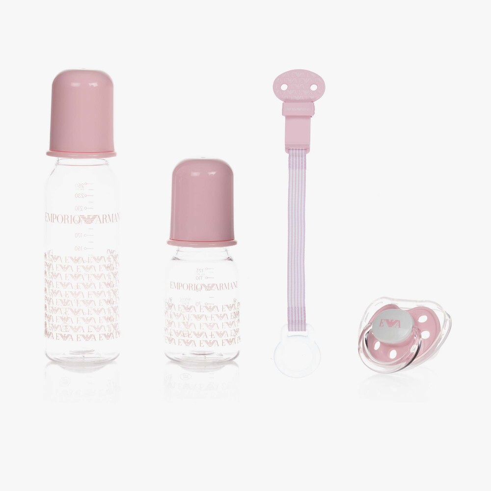 Emporio Armani - Rosa Babyflaschen-Set (4-teilig)  | Childrensalon