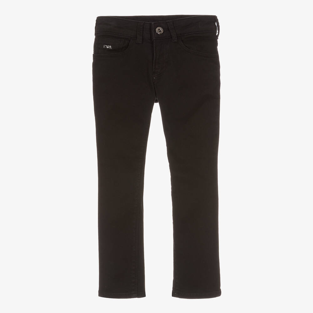 Emporio Armani - Черные узкие джинсы из хлопка | Childrensalon
