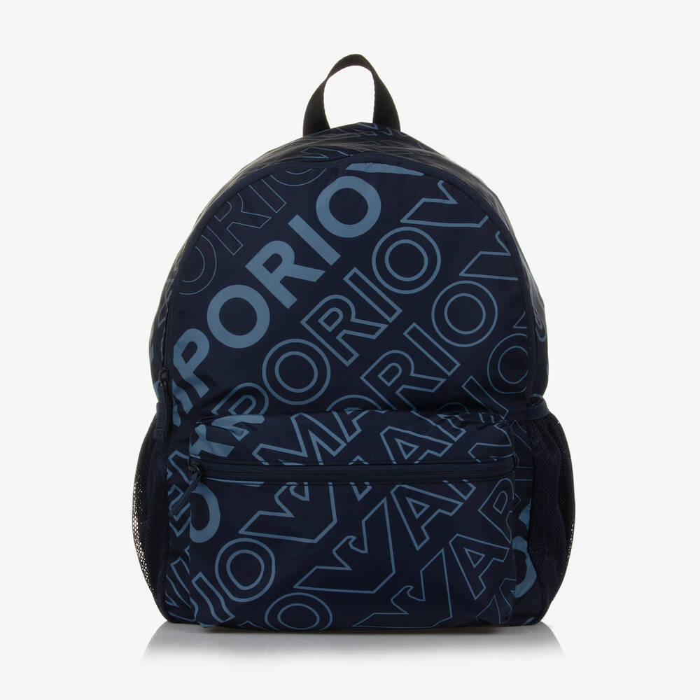 Emporio Armani - Boys Blue Eagle Backpack (37cm) | Childrensalon