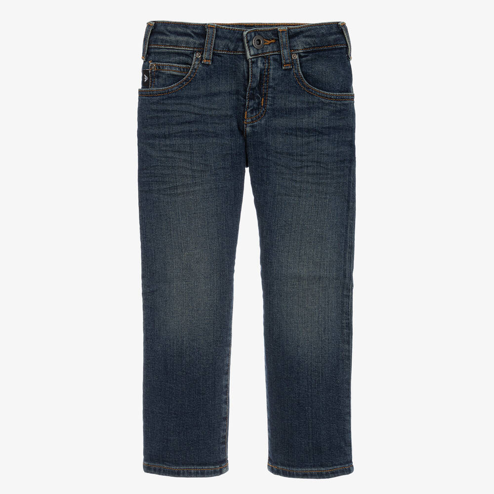 Emporio Armani - Синие джинсы-варенки для мальчиков | Childrensalon