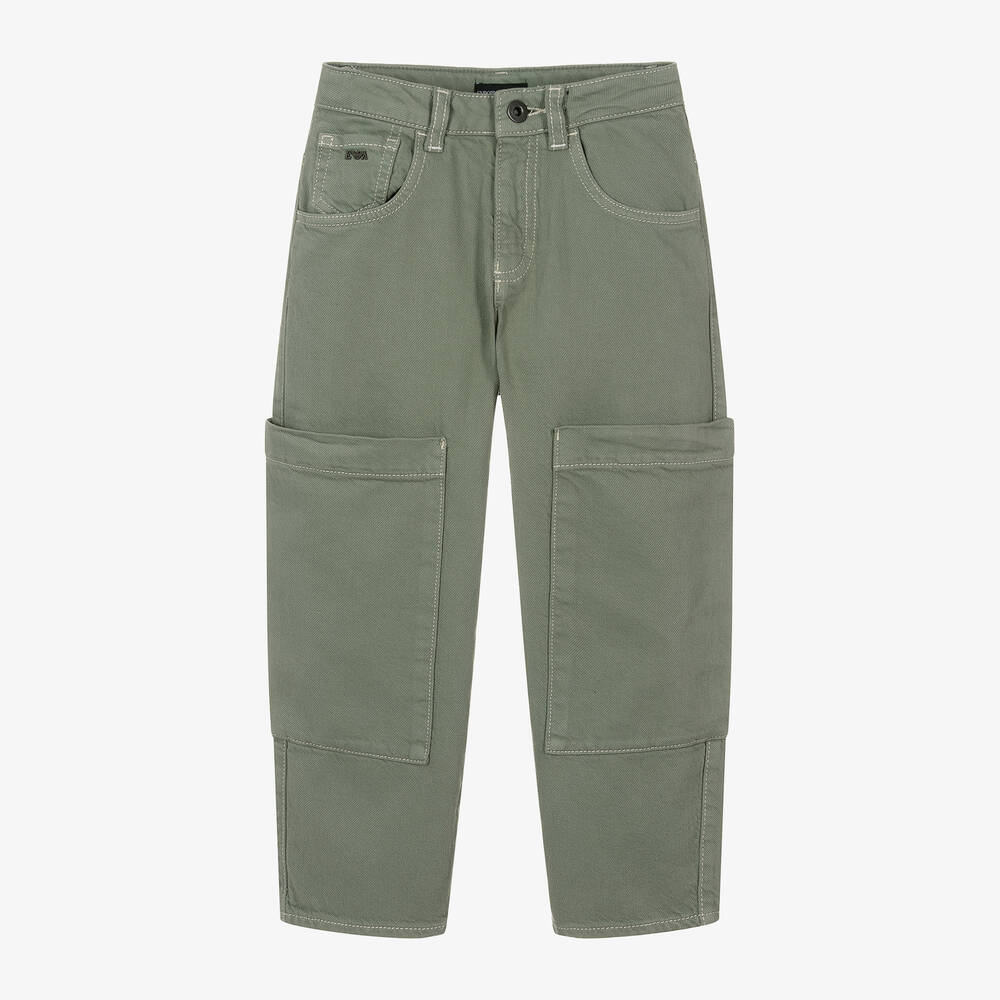 Beige Cargo trousers Emporio Armani - Brunello Cucinelli Kids mid-rise  tapered jeans Blue - GenesinlifeShops GB