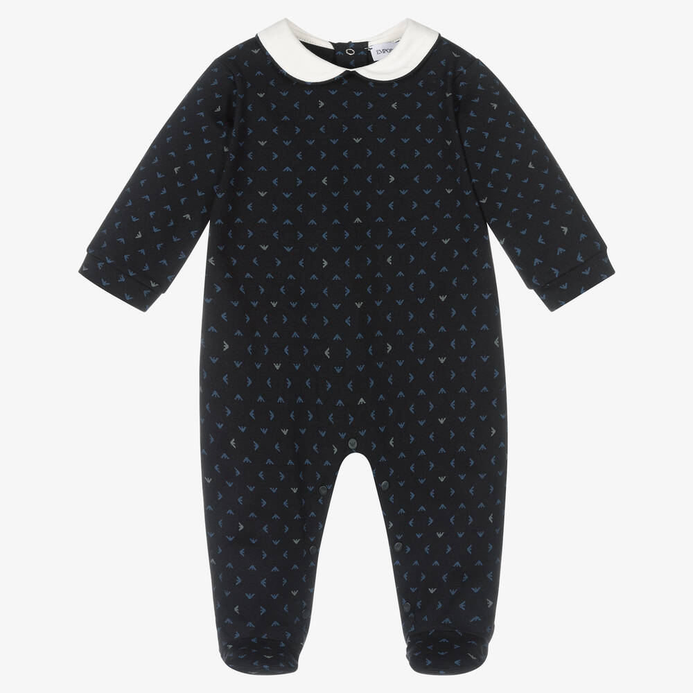 Emporio Armani - Dors-bien bleu en coton bébé garçon | Childrensalon