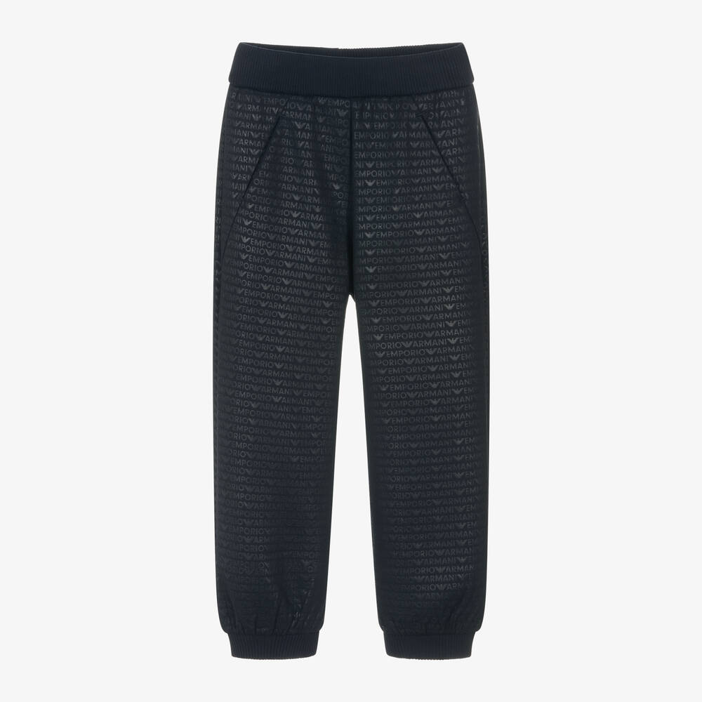 Emporio Armani - Girls Navy Blue Slouchy Joggers | Childrensalon