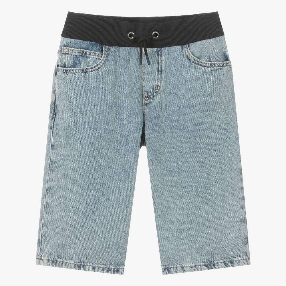 Emporio Armani Teen Boys Blue Denim Shorts