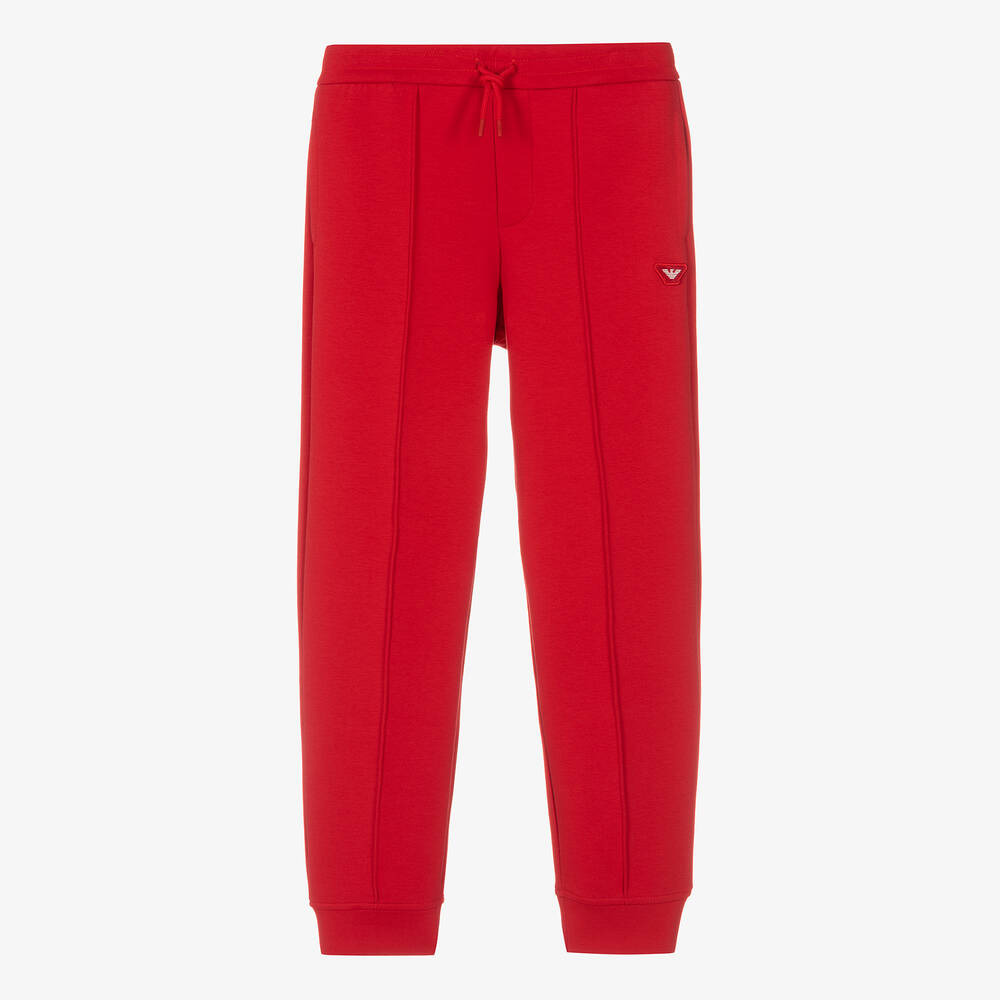 Emporio Armani - Pantalon de jogging rouge en coton ado garçon | Childrensalon