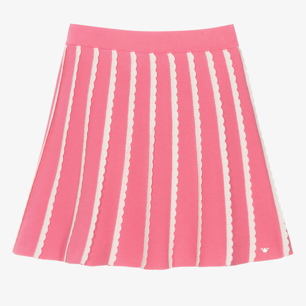 Emporio Armani - Teen Girls Pink Cotton Knit Skirt | Childrensalon