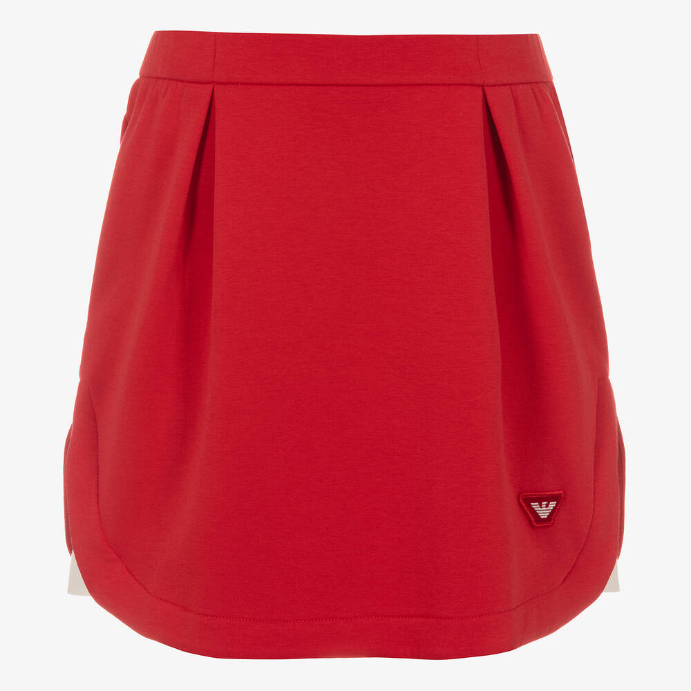 Emporio Armani - Teen Girls Red Cotton Skirt | Childrensalon