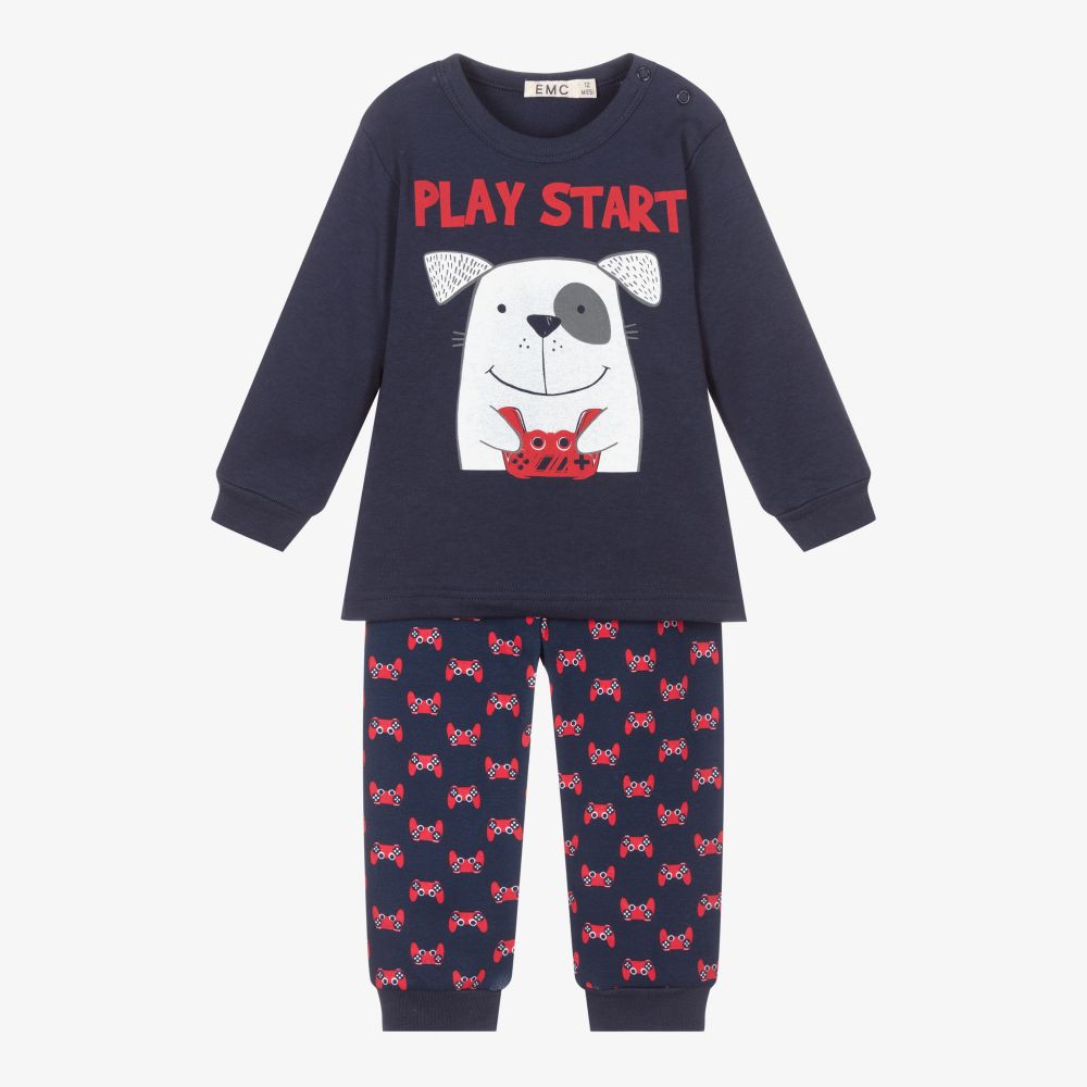 Everything Must Change Baby Boys Blue Dog Pyjamas