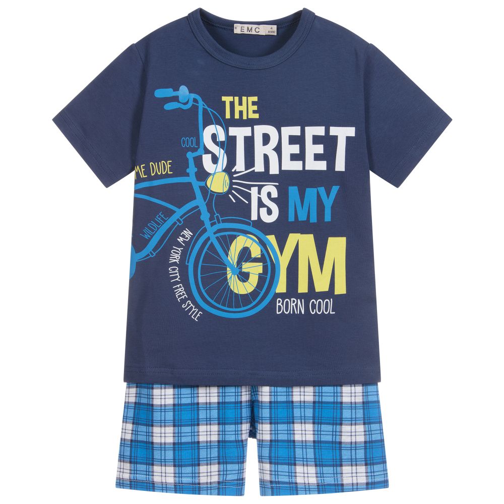 Everything Must Change Babies' Boys Blue Cotton Pyjamas