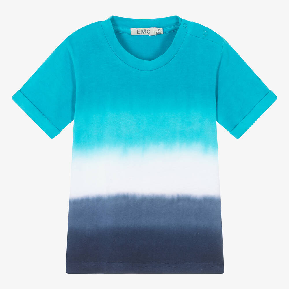 Shop Everything Must Change Boys Blue Cotton Tie-dye T-shirt