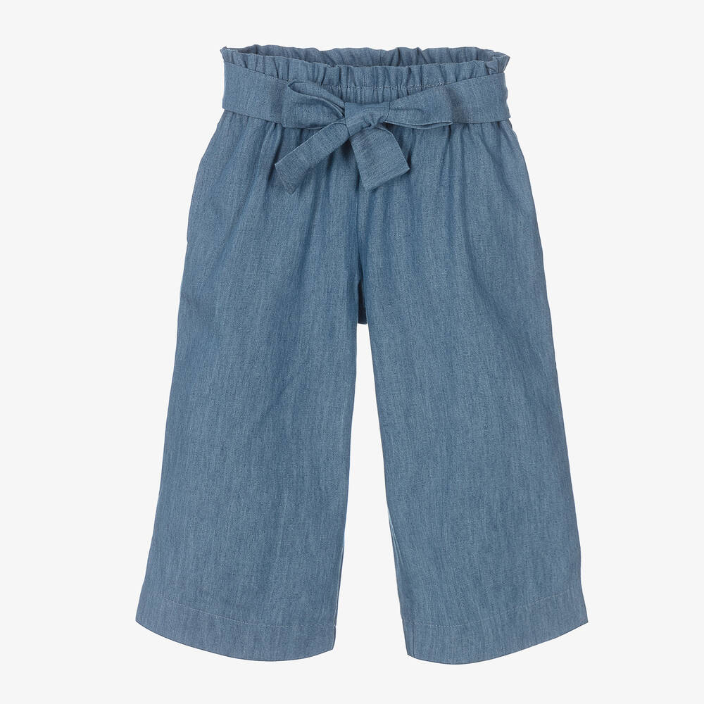 Everything Must Change Babies' Girls Blue Cotton Chambray Trousers