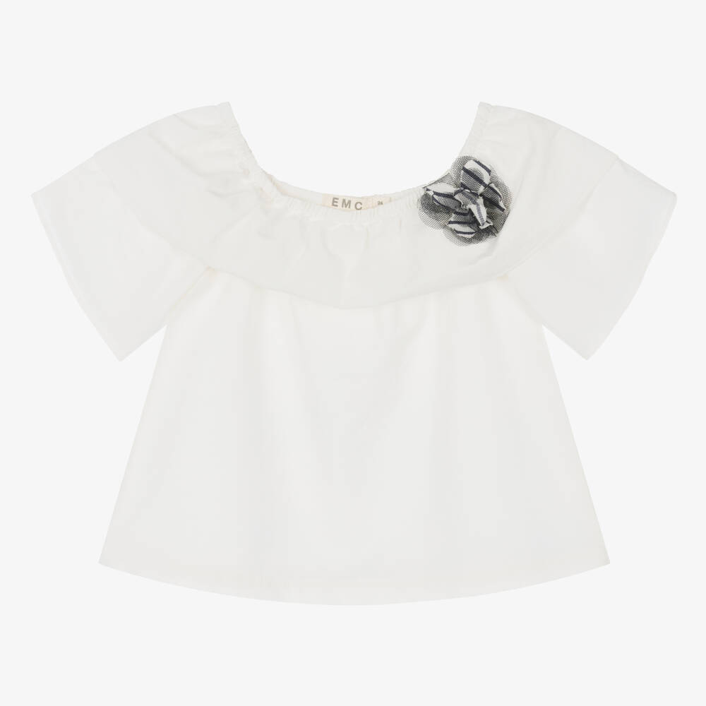 Shop Everything Must Change Girls Ivory Cotton Blouse In White