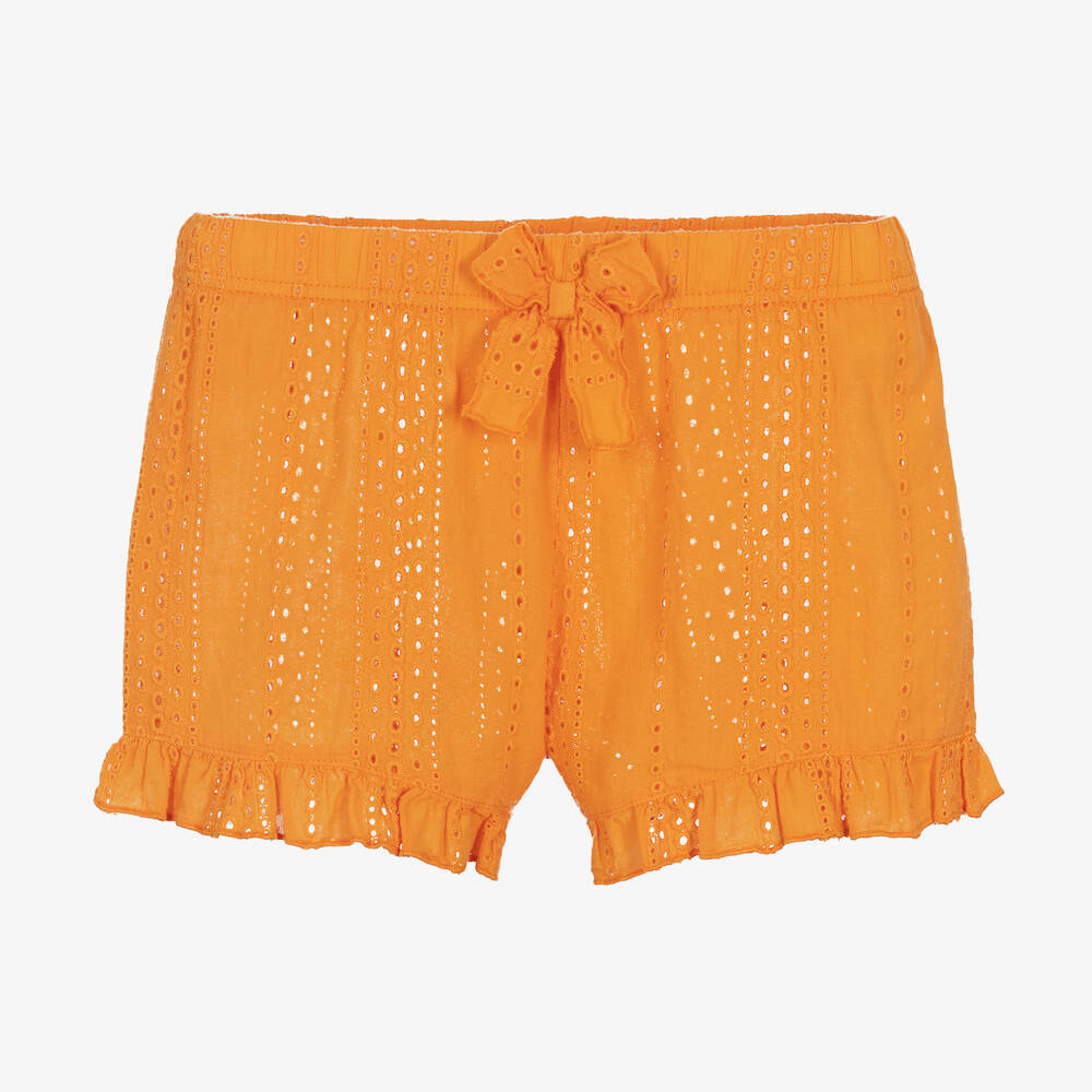 Everything Must Change Babies' Girls Orange Cotton Shorts