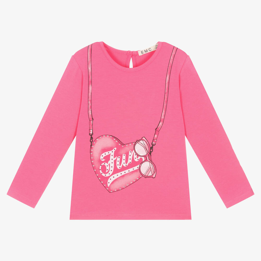Everything Must Change Babies' Girls Pink Cotton Bag Top