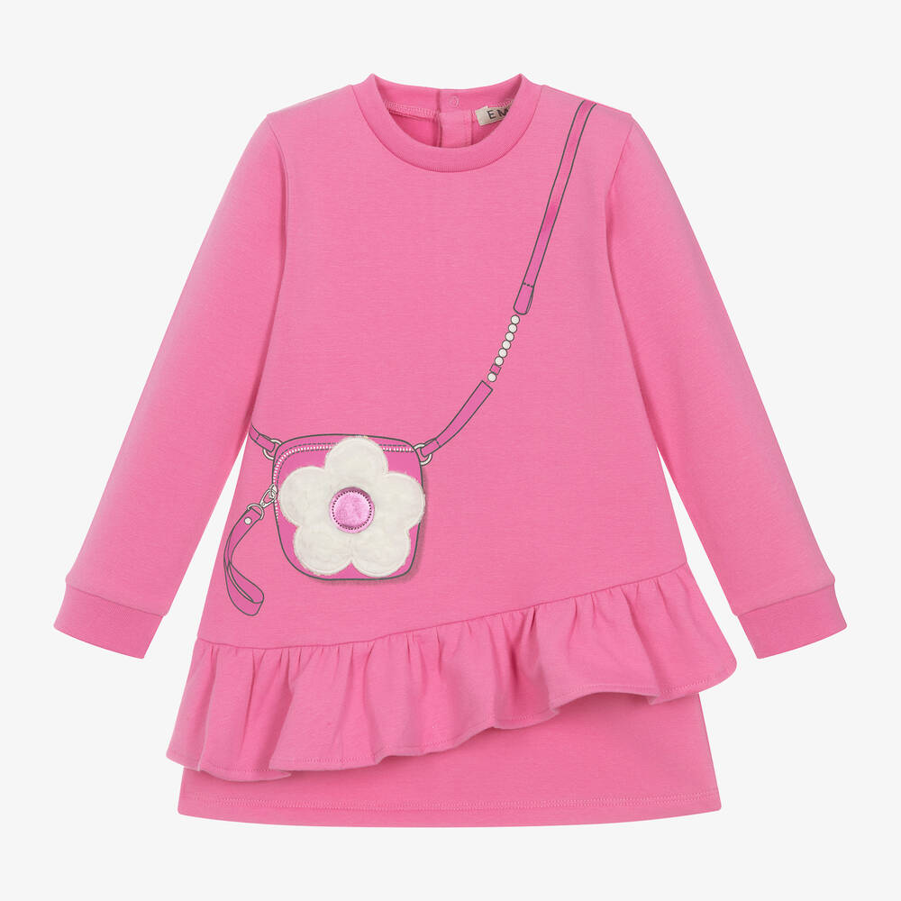 Everything Must Change - Girls Pink Cotton Jersey Handbag Dress | Childrensalon