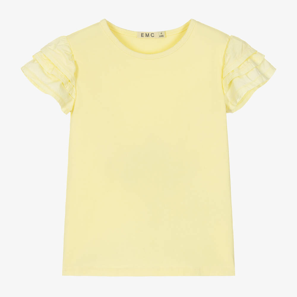 Everything Must Change - Girls Yellow Cotton T-Shirt | Childrensalon