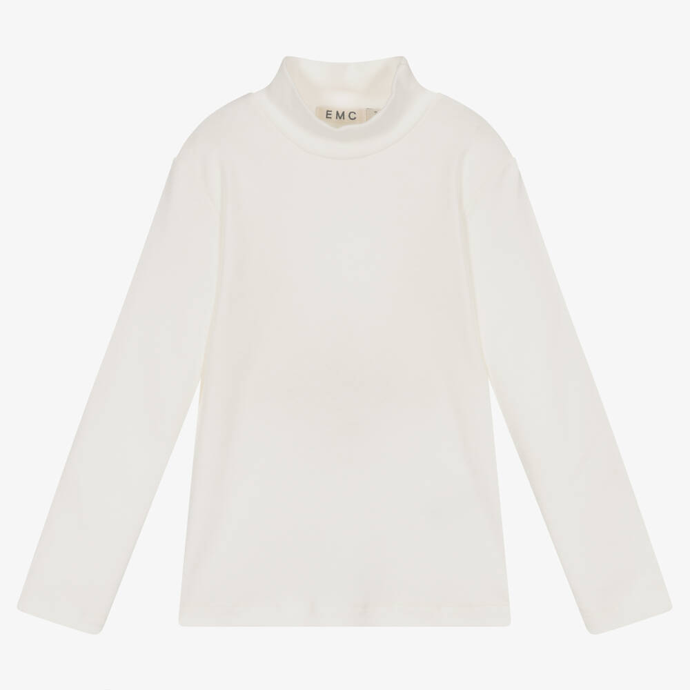 Everything Must Change - Ivory Cotton Turtleneck Top | Childrensalon