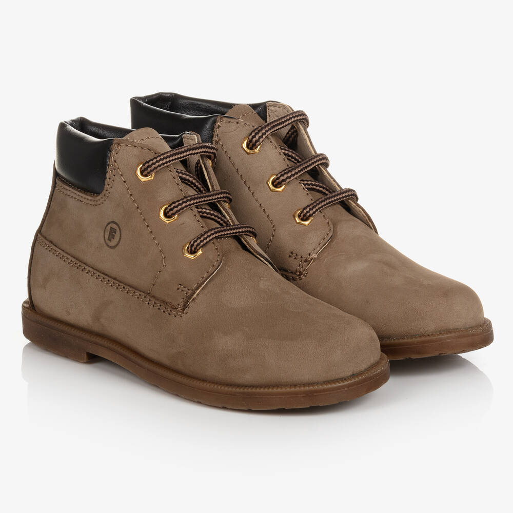 Falcotto by Naturino - Boys Brown Leather Ankle Boots