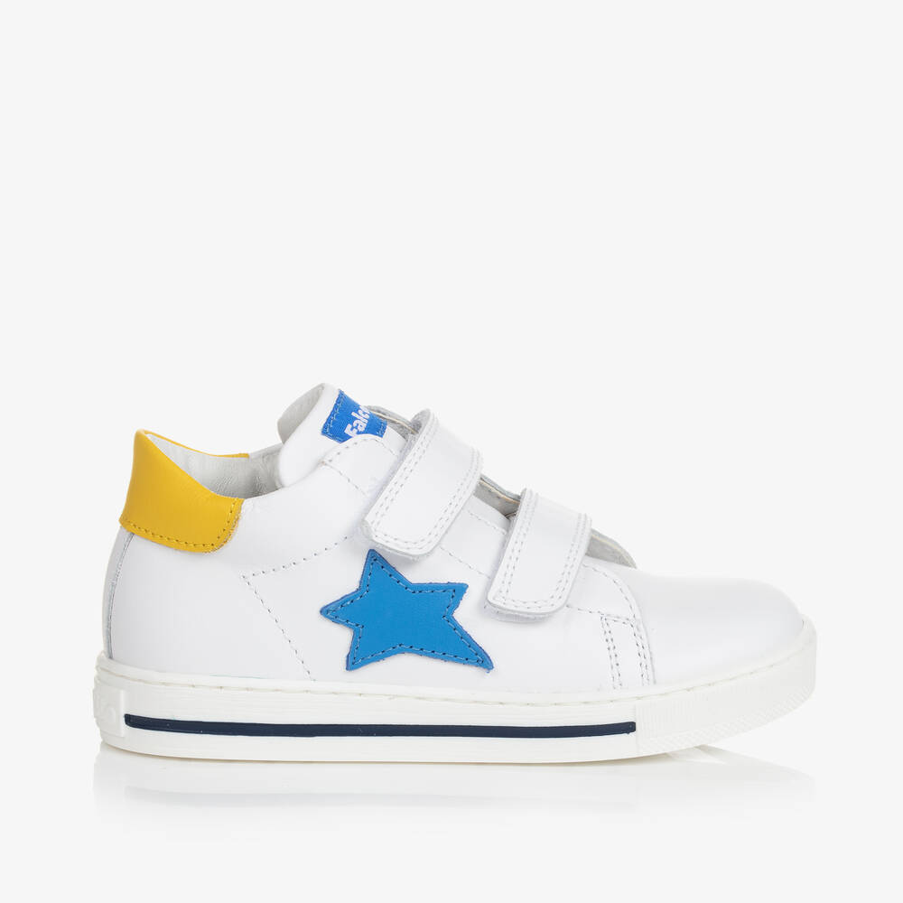 Falcotto By Naturino Babies'  Boys White Leather Star Trainers