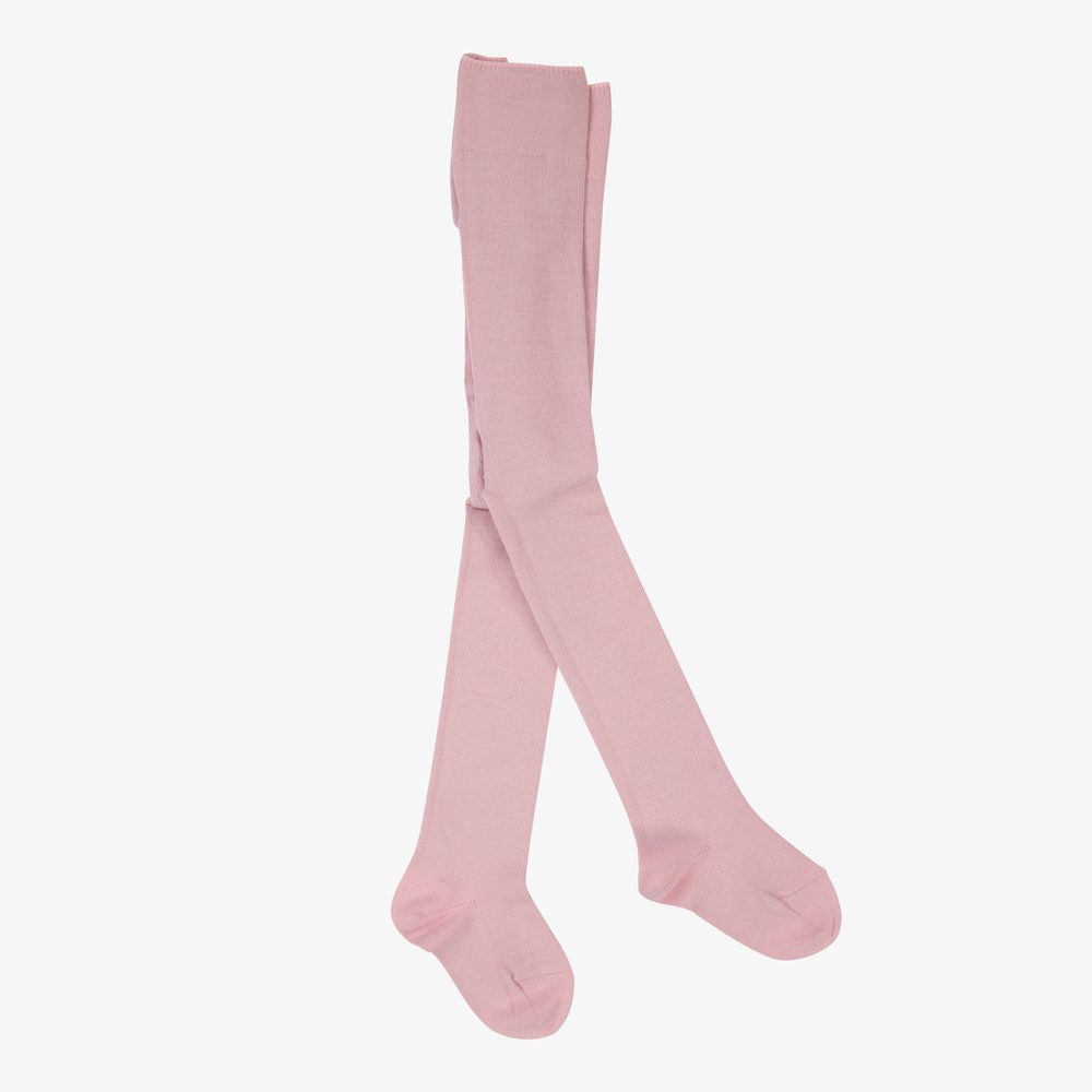 Falke - Baby Girls Pink Cotton Tights | Childrensalon