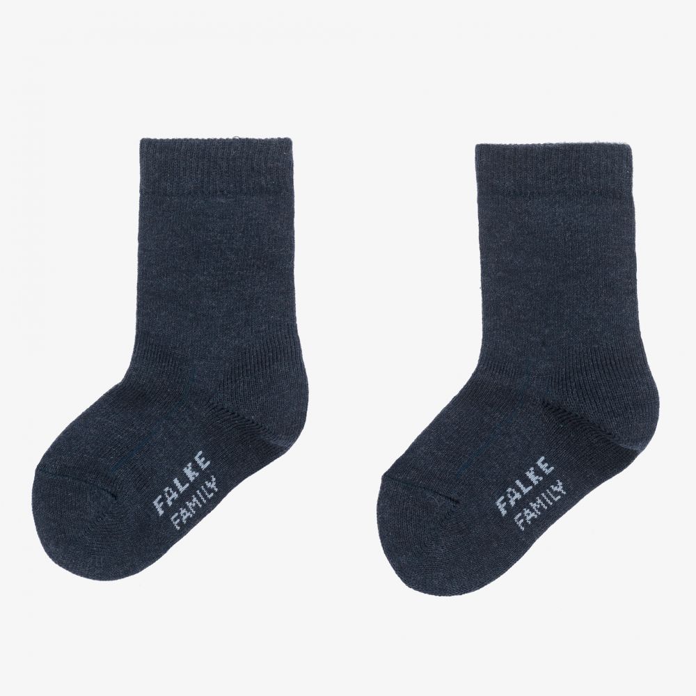 Falke - Blue Marl Cotton Ankle Socks | Childrensalon