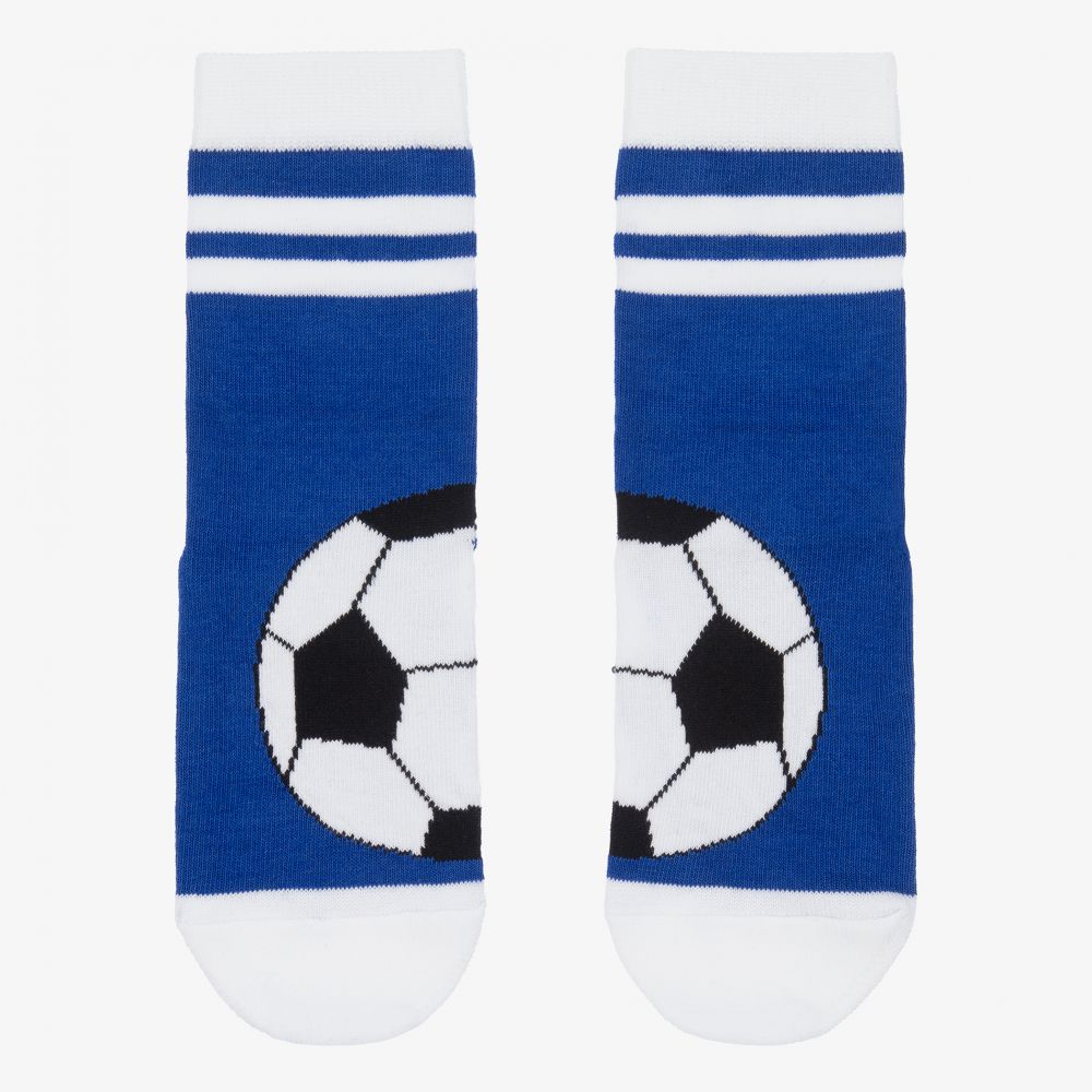 Falke - Синие носки с футбольными мячами для мальчиков | Childrensalon