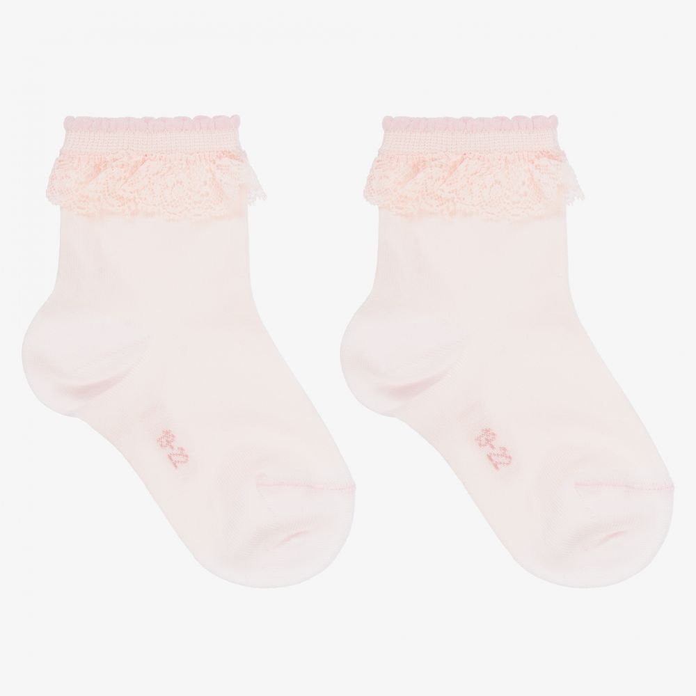 Falke - Розовые хлопковые носки Lisle для девочек | Childrensalon