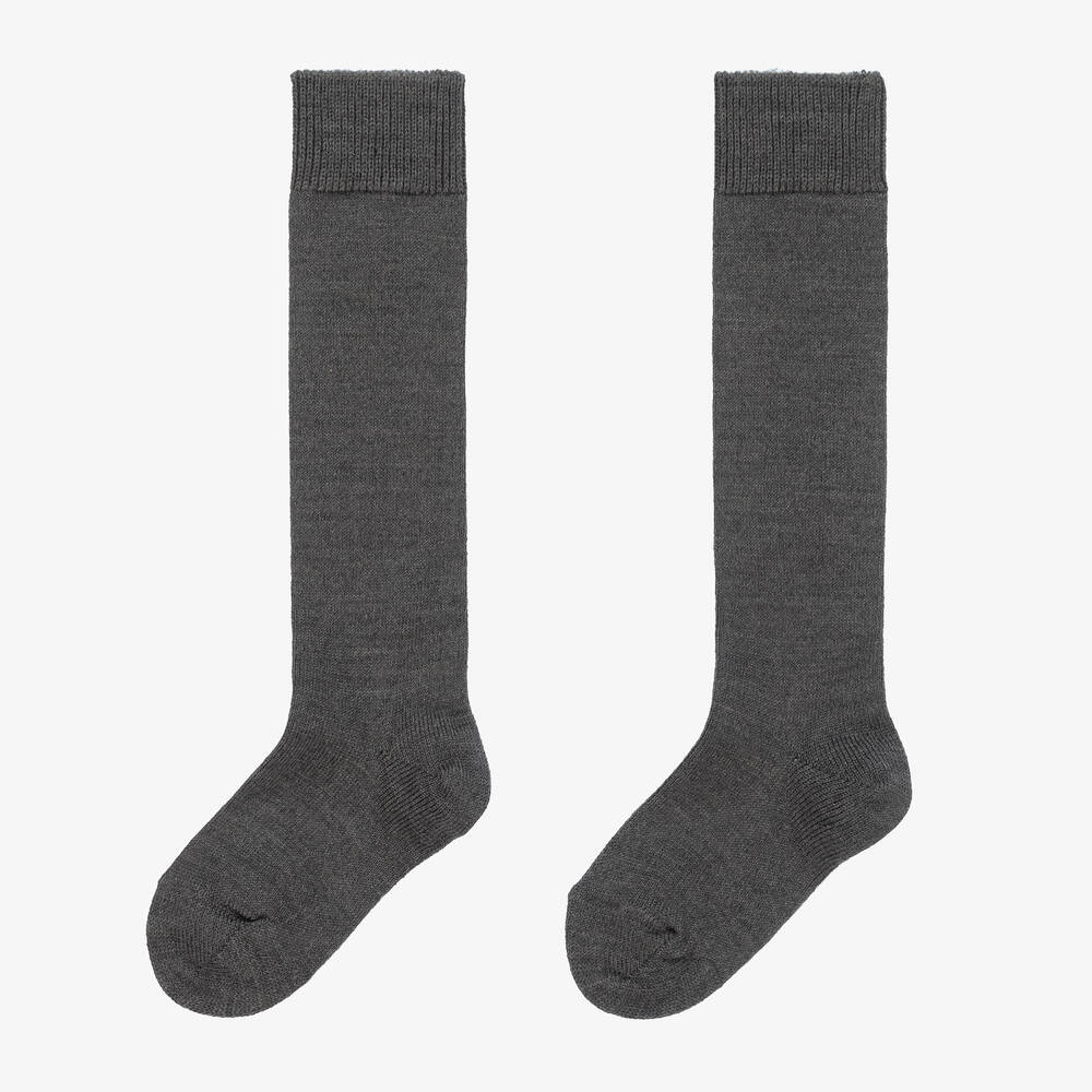 Falke - Grey Knee High Wool Socks | Childrensalon