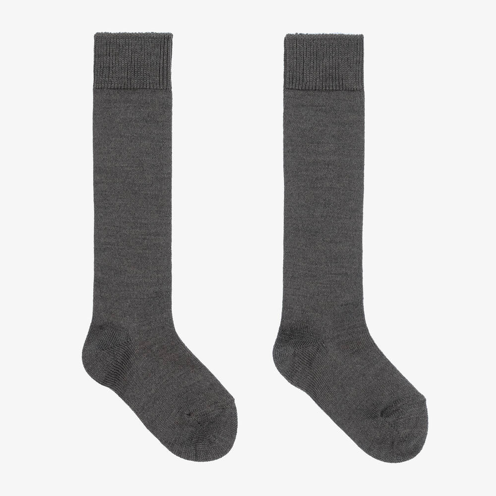 Falke - Grey Knee High Wool Socks | Childrensalon