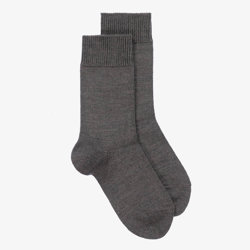 Falke - Grey Wool Socks | Childrensalon