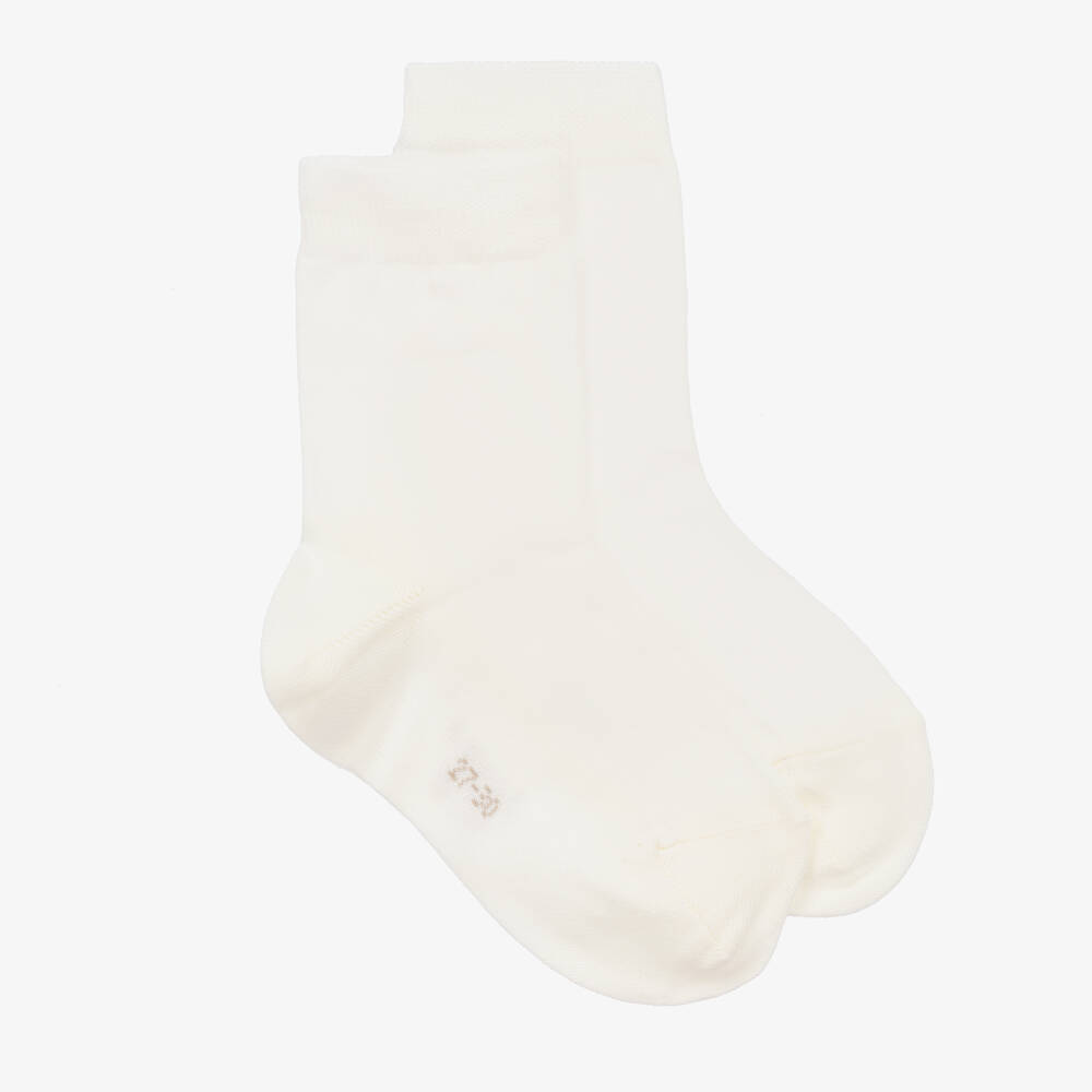 Falke - Ivory Cotton Ankle Socks | Childrensalon