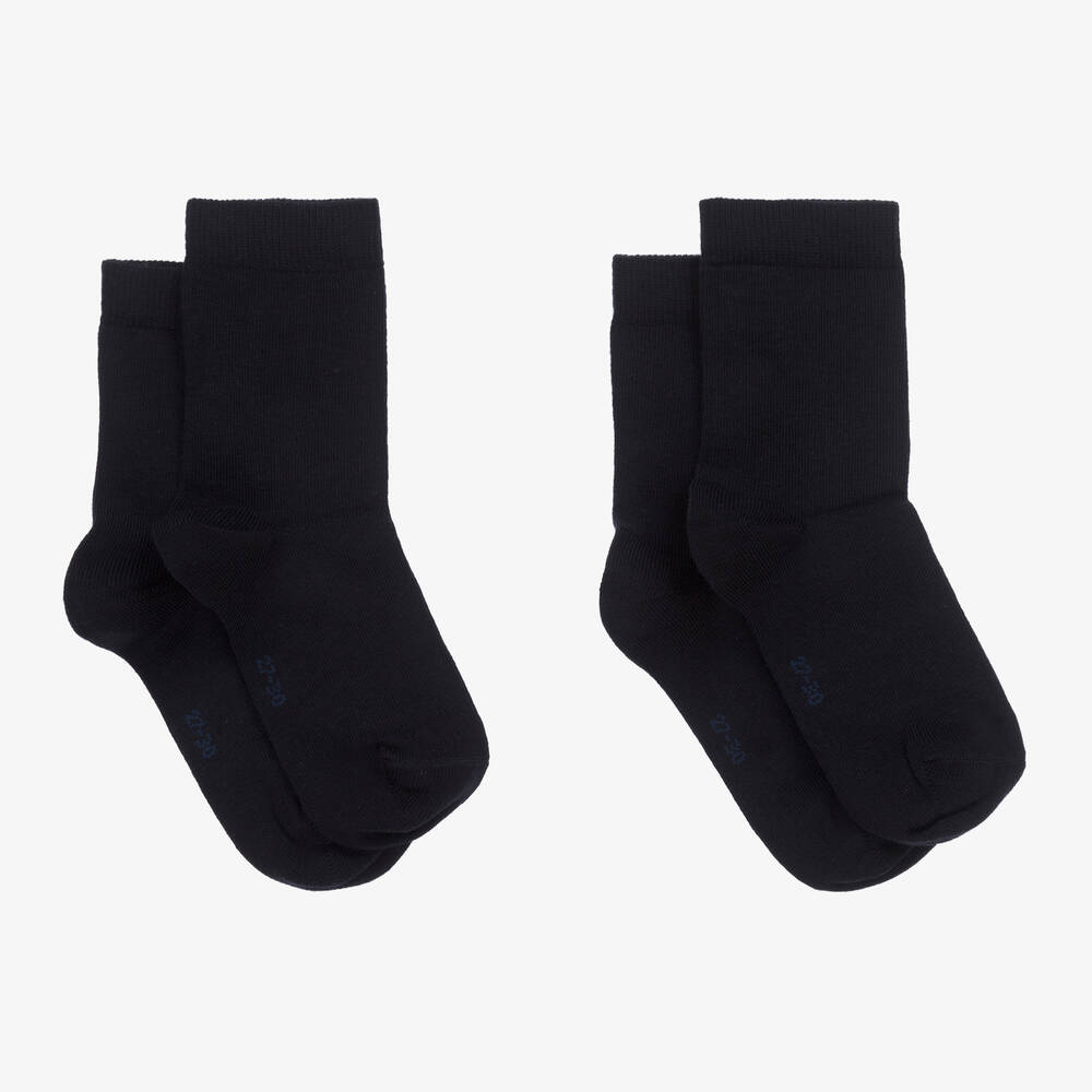 Falke - Navy Blue Ankle Socks (2 Pack) | Childrensalon