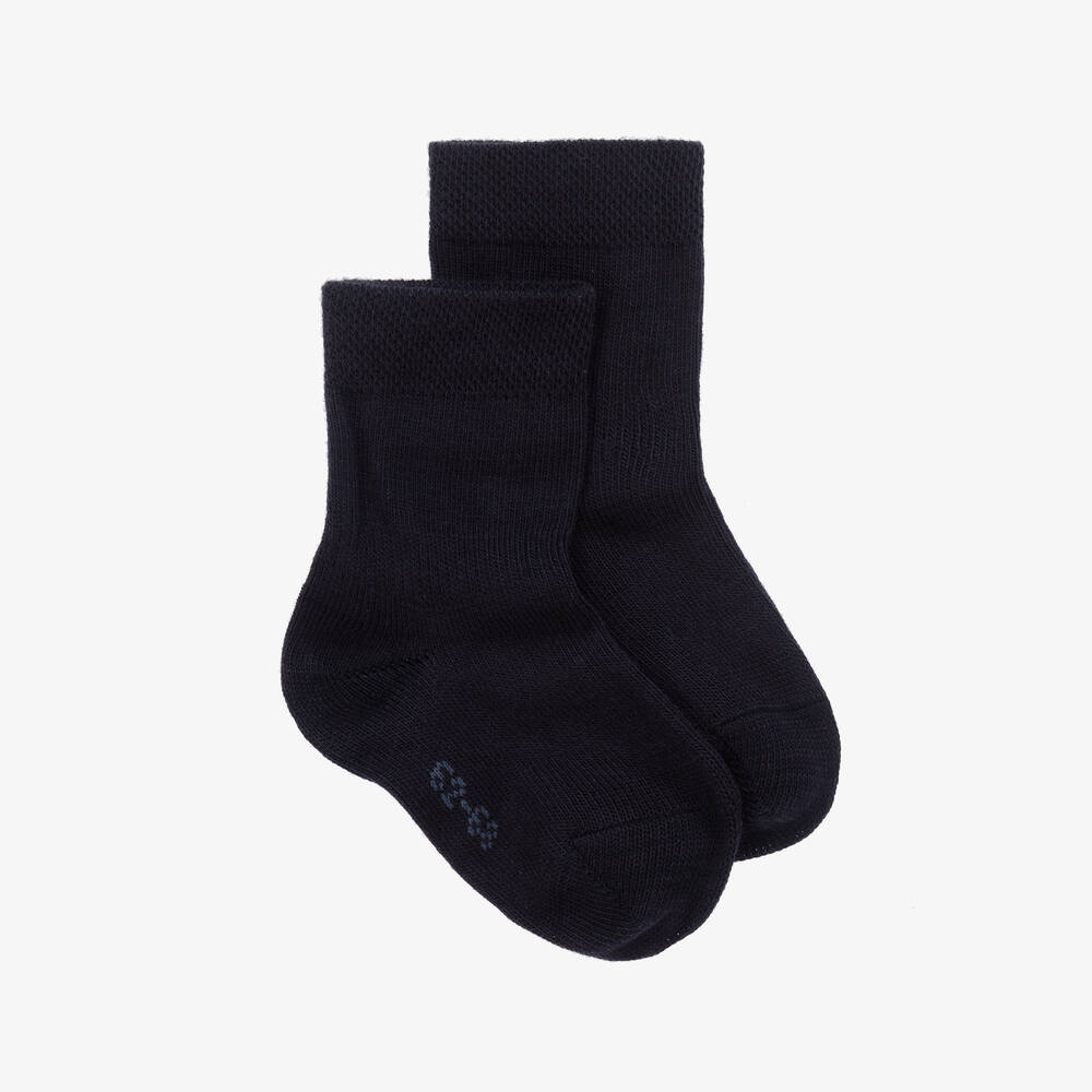 Falke - Navy Blue Cotton Baby Socks | Childrensalon