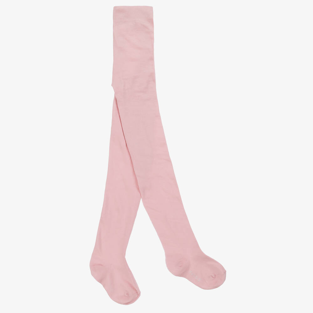 Falke - Pink Cotton Knit Tights | Childrensalon