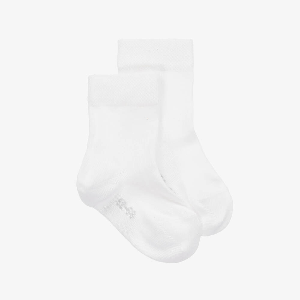 Falke - White Cotton Baby Socks | Childrensalon